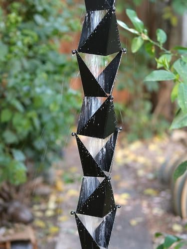 Origami Rain Chain (19 Feet / Black)