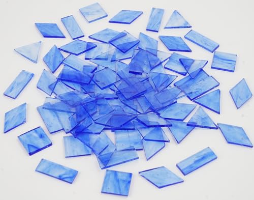 70pcs Transparent Glass Mosaic Tiles (7.1 Ounce)