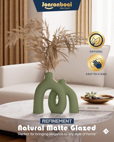 Hug Donut Decorative Vase Set (Green)