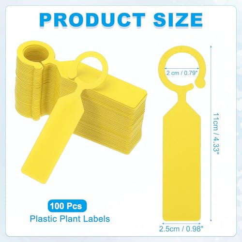 Waterproof Plastic Plant Labels (Yellow)