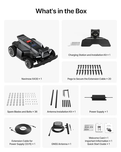 Segway Navimow X430 Robot Lawn Mower Wire Free with 4 Blade Sets (X430 4 Blade Sets)