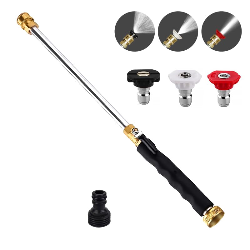 Jet Nozzle High Pressure Hose Nozzle (Black / 18inch)