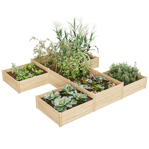 H Shaped Raised Garden Bed (12 x 12 x 2 FT)