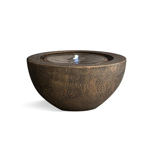 9.65" H Round Sphere Water Fountain Indoor (Bronze / 9.65"H)