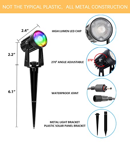 Christmas Solar Spot Lights Outdoor Color Changing (6 Count)