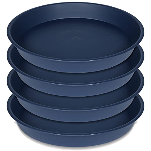 4 Pack of 20 21 inch Plant Saucer Round (21" (4 pack) / Blue)