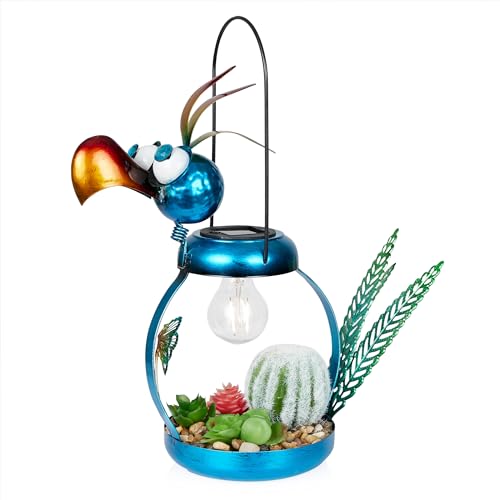 16" H Outdoor Solar (16" Blue Flamingo)