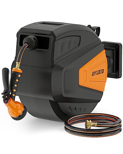 Retractable Rubber Hybrid Garden Hose Reel