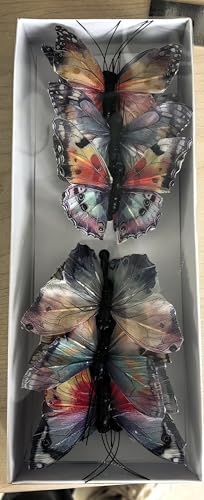Artificial Feather Simulation Butterfly Party Decoration Set (H Wire)
