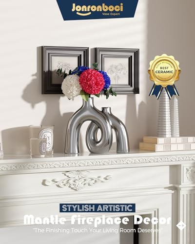 Hug Donut Decorative Vase Set (Silver)