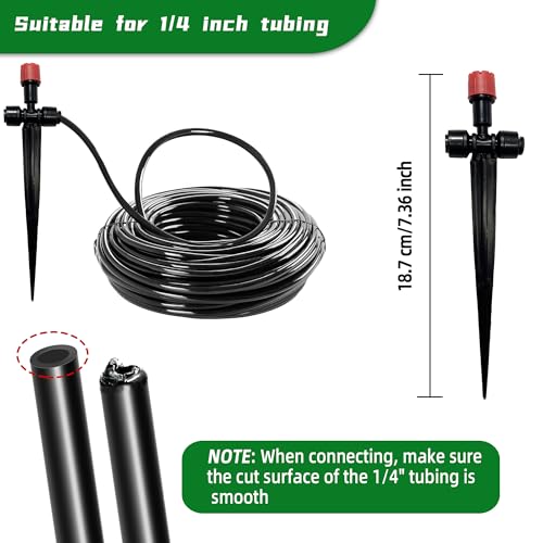 10PCS Push to (10PCS Two-Way Drip Irrigation Emitters Sprayer)