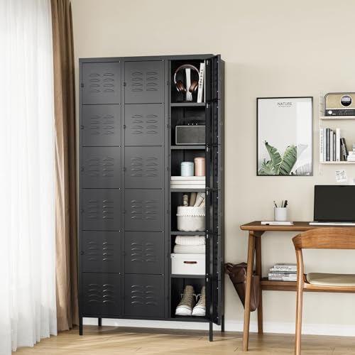 Metal Lockers for Employees (18 Door / Black)