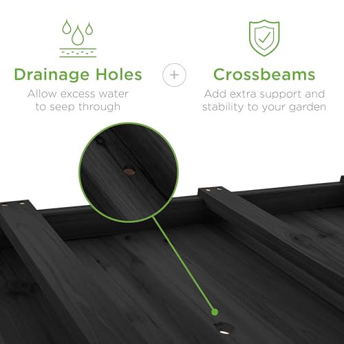Raised Garden Bed 48x24x32 (Black / 48x24x32in)