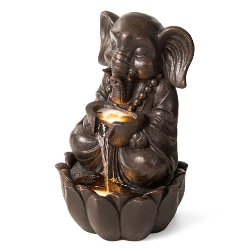 Outdoor Fountains (Bronze Elephant / 22"H)