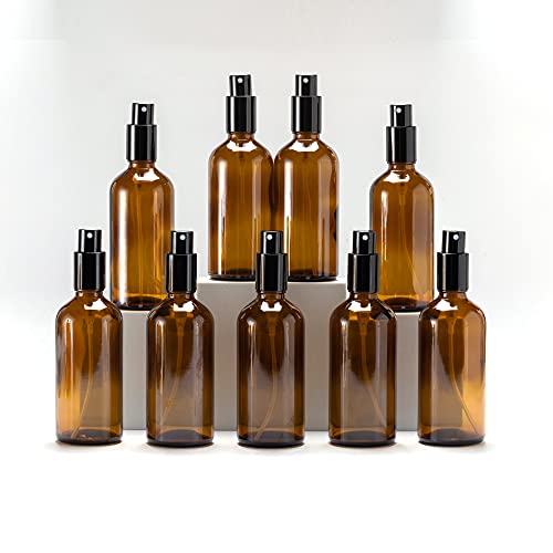Amber Glass Spray Bottles 4oz (100ml-9 / Amber)