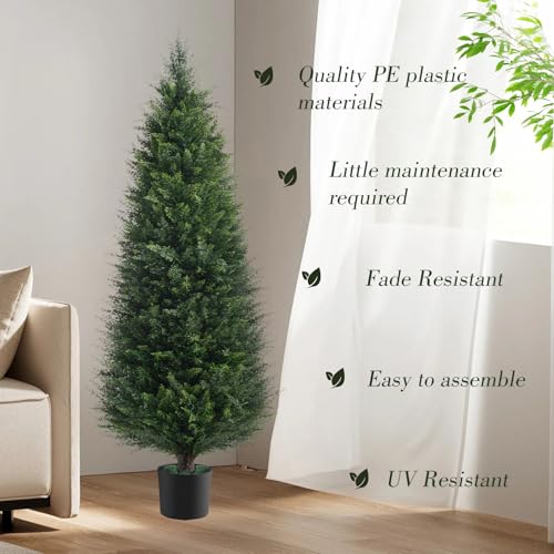 2Pack 5FT Artificial Cedar Tree (5 Ft - 2pack)