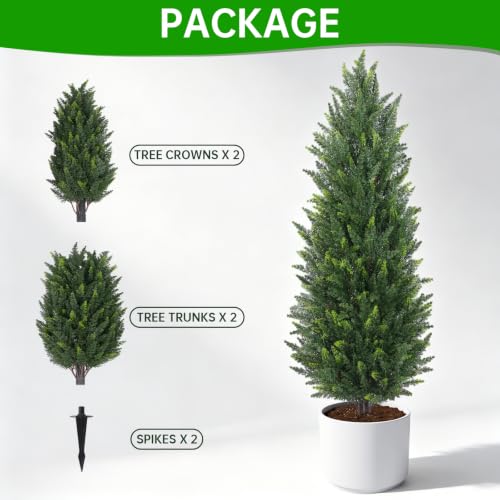 4FT Artificial Cedar Topiary (Cedar Green / 4 FT)