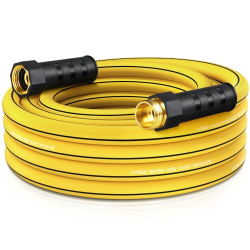 Heavy Duty Garden Hose 25ft (Black+Yellow / 25ft)