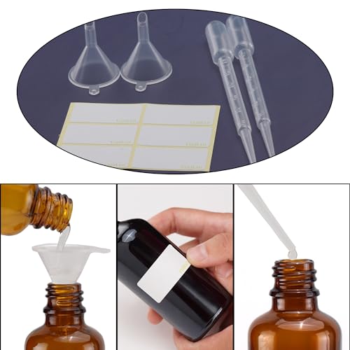 Black Glass Spray Bottles 2oz (6 Count)