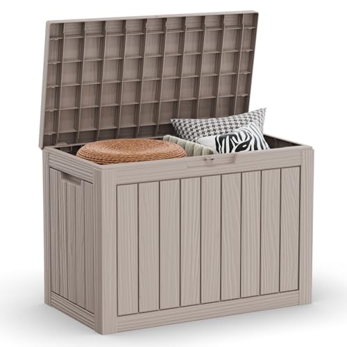 45 Gallon Outdoor Storage Box Waterproof (Coffee / 45 GAL)