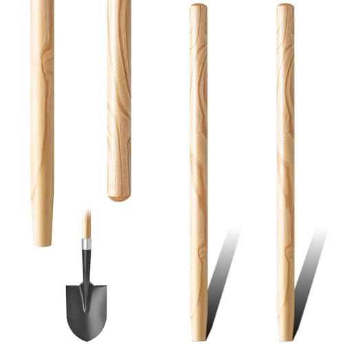 2 Pcs 41" Wooden Shovel Handle Replacement 1.5" Dia (41")