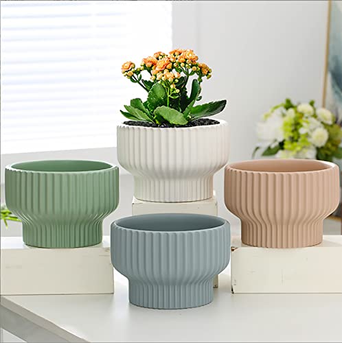 Puoyik 2 Piece Set of Flower Pots 8 (7.8/5.9 Blue)