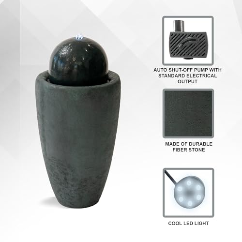 25.98" H Round Stone Indoor