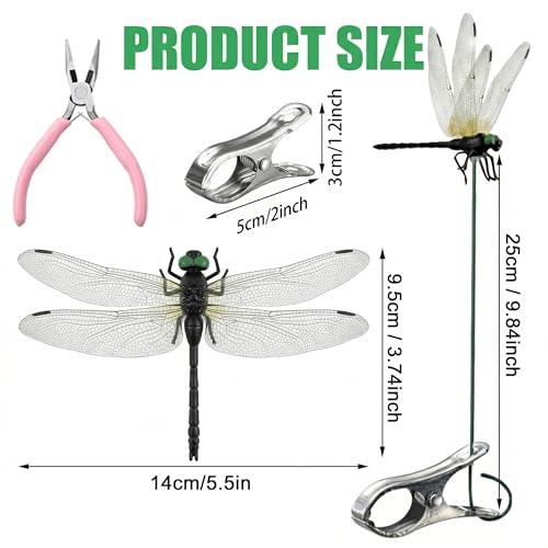 12pcs Black Dragonfly Clip (12pcs-black)