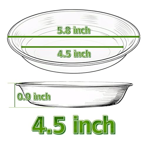 Plant Saucer Pot Tray 4 inch (4" - 6 Pack / Terracotta)