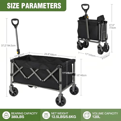 Collapsible Wagon with Wheels (Small-380LB)