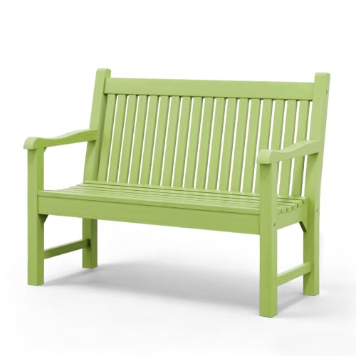 2 Person Outdoor Bench with 700 Lbs Weight Capacity (Dark Green)