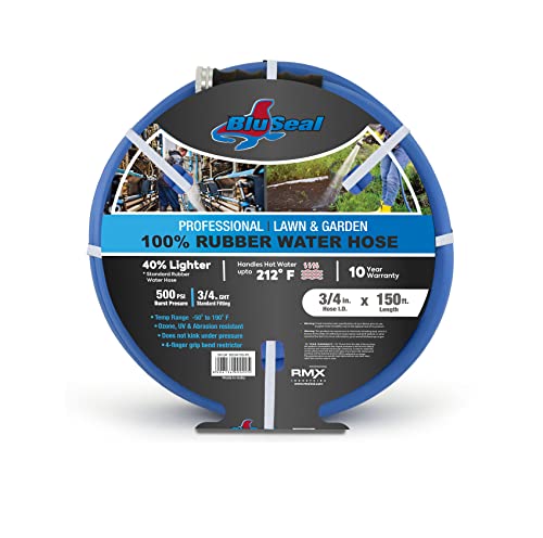BluSeal Hot Cold Water Rubber Garden Hose