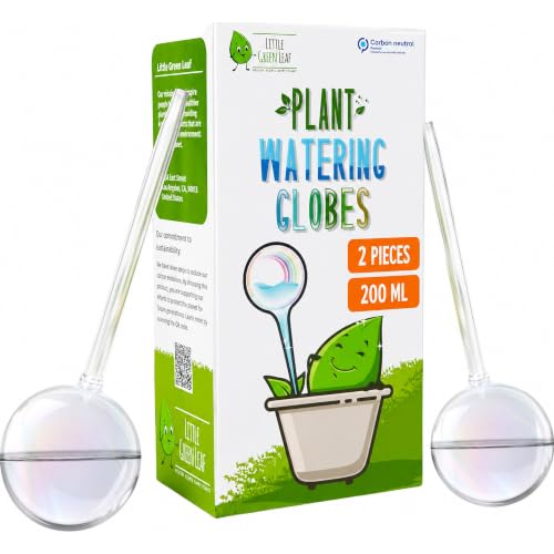 Plant Watering Globes 2 Pack (2pk 200ml Clear Rainbow)