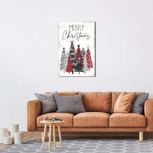 Merry Christmas Tree Canvas Wall Art (24"L x 36"W / Christmas Tree)