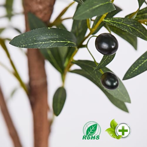 7ft Artificial Olive Tree for Home Decor (Olive Tree (7ft) / 7ft)