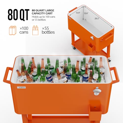 80 Quart Rolling Ice Chest