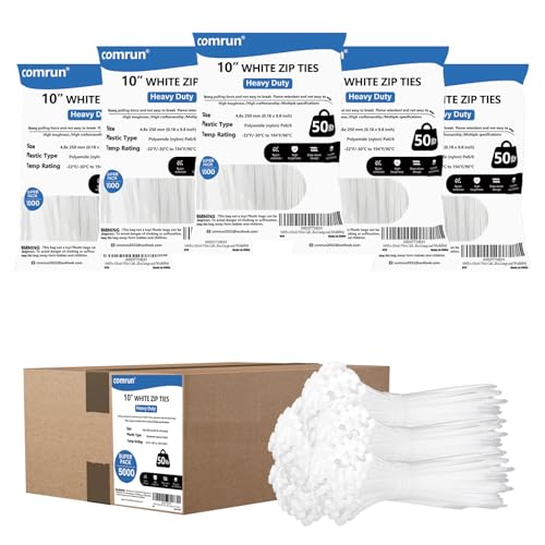 5000pcs 10Inch White Cable Tie (10inch White)