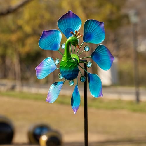 44" Peacock Garden Wind Spinners (44" Peacock)