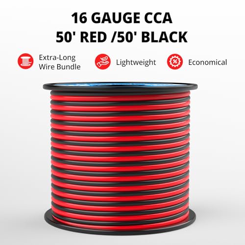 16 Gauge Wire 2 Conductors (50ft / 16AWG)