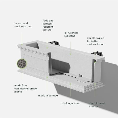 Brixton Series Plastic Railing Planter