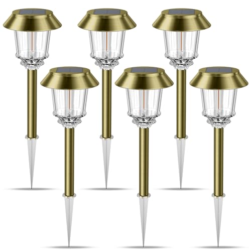 Solar Lights Outdoor Pathway (Bronze / 6 Packs)