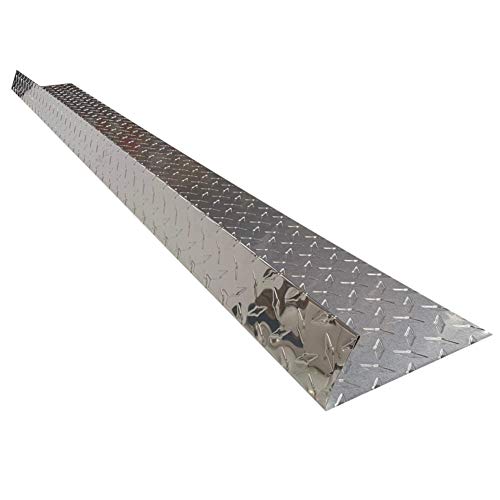 26 Gauge 5 Foot Rain Diverter (Aluminum Diamond Plate - Silver)