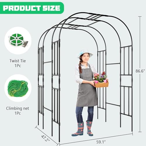 Garden Arch Trellis (59'' L x 47'' W x 87'' H)