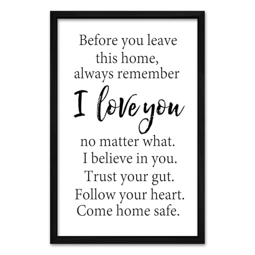 Before You Leave This Home Wall Decor Art (24"L x 16"W / Before You Leave This Home（Black))
