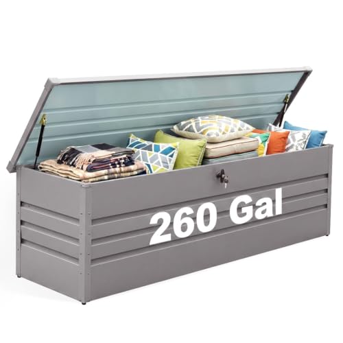 260 Gallon Metal Deck Box (Light Gray / 260 Gal(Metal))