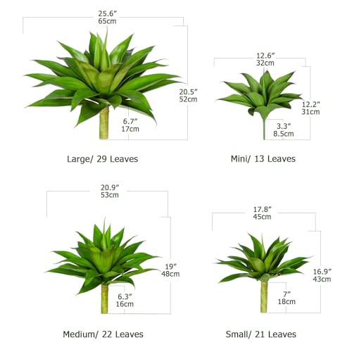28 Inch Artificial Agave Plants Outdoor Set of 2 (2 Count)