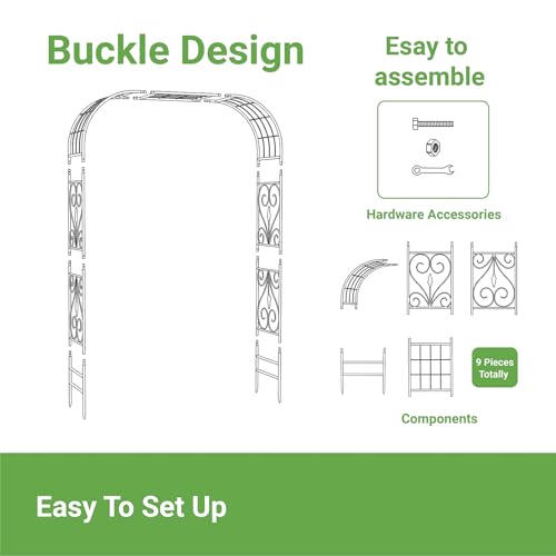 Metal Garden Arbor (Copper-Flat Top)
