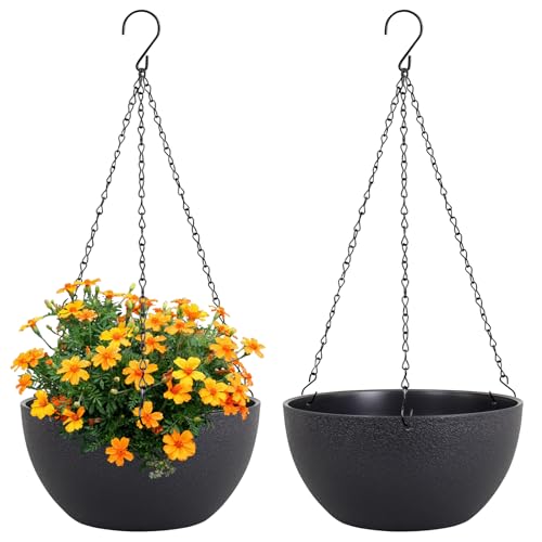 10 inch Hanging Planters for Indoor Outdoor Plants (2 Count)