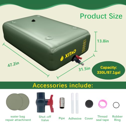 87Gal 330L Water Storage Bladder w (87 Gal / Green)