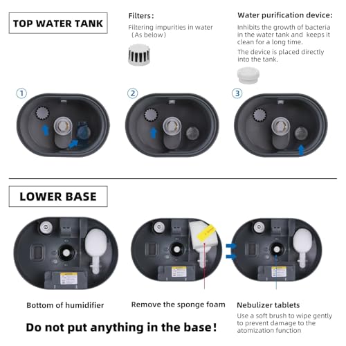 6L Warm & Cool Mist Humidifiers for Bedroom (6l / B-Grey)